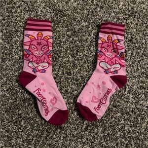 Foot Clothes - Cute Pink Baphomet Socks